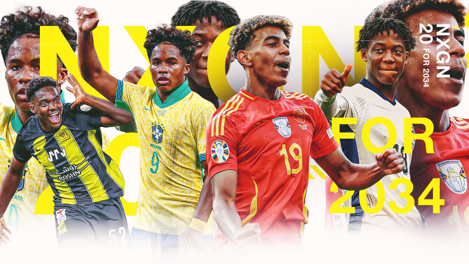 NXGN 20 for 2034：ラミン・ヤマル、タラール・ハジなどワールド